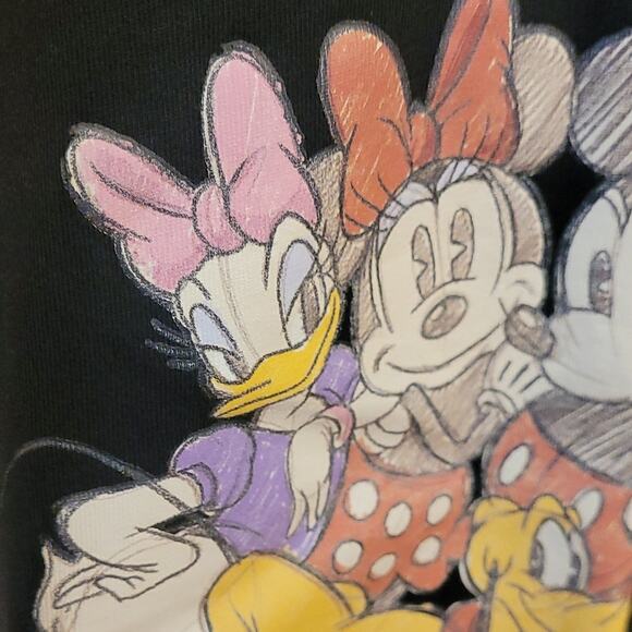 Champion Black Disney Mickey & Friends T-Shirt Size L Minnie Donald Goofy - Picture 2 of 8